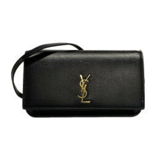 SAINT LAURENT PARIS Shoulder Bag Phone Folder Black - Picture 1 of 9